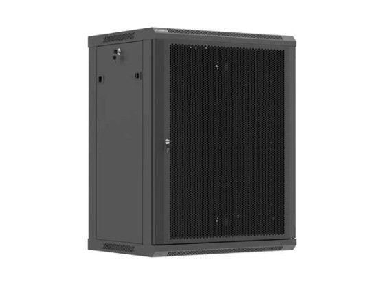 DULAP RACK DE 19", PENTRU MONTARE PE PERETE, 15U/600X450 (PACHET DEMONTAT) CU UȘĂ PERFORATĂ, NEGRU, LANBERG