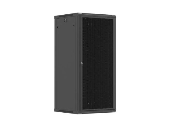 DULAP RACK DE 19", PENTRU MONTARE PE PERETE, 27U/600X600 (PACHET DEMONTAT) CU UȘĂ PERFORATĂ, NEGRU, LANBERG