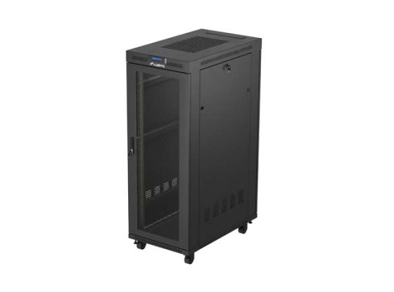 DULAP RACK 19" AUTONOM 32U/600X1000 (ASAMBLAT) CU UȘĂ DIN PLASĂ, LCD, NEGRU, LANBERG