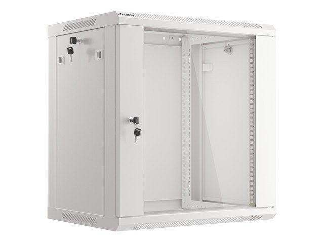 DULAP RACK 19" CU MONTARE PE PERETE 12U/600X450 (PACHET PLAT) GRI LANBERG V2