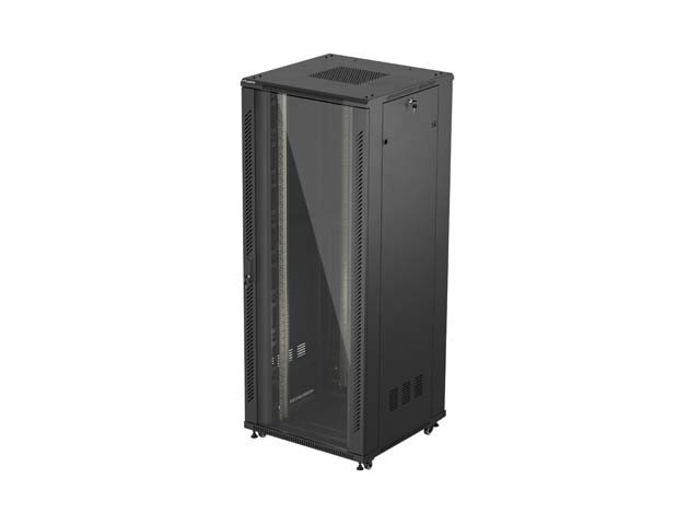 DULAP DE INSTALARE RACKMOUNT 19" 42U 800X800 NEGRU STICLA USA LANBERG (PACHET PLAT)