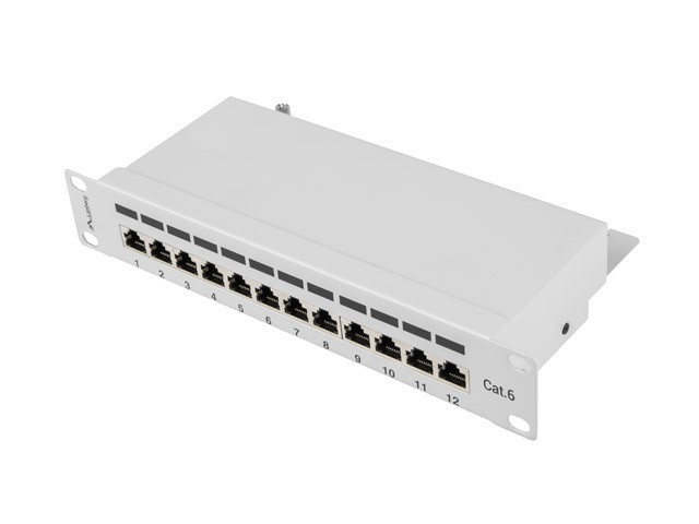 PANOU PATCH 12PORT 1U 10" CAT.6 FTP ECRANAT GRI LANBERG