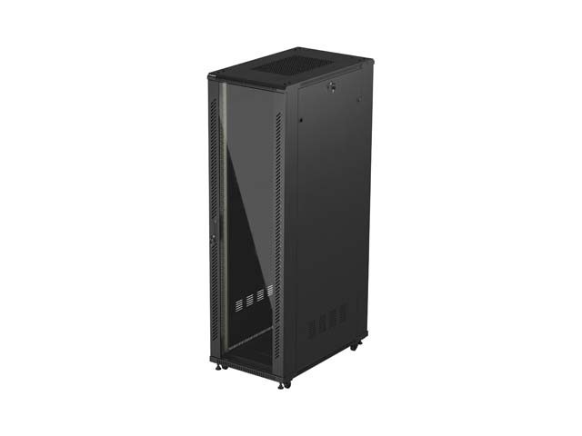 DULAP DE INSTALARE RACK 19" 42U 600X1000 NEGRU STICLA USA LANBERG (PACHET PLAT)
