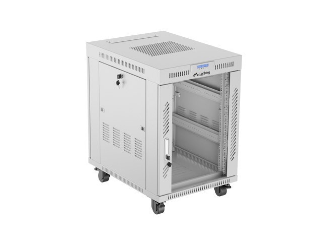 RACK DE INSTALARE 19" 15U 600X800 GRI UȘĂ DE STICLĂ LCD LANBERG (PACHET PLAT) V2
