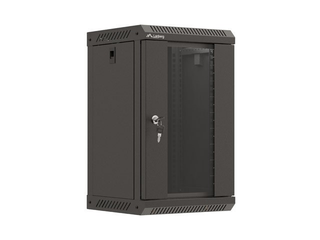 RACK DE INSTALARE 10" 9U 300X300 NEGRU UȘĂ DE STICLĂ LANBERG (PACHET PLAT)