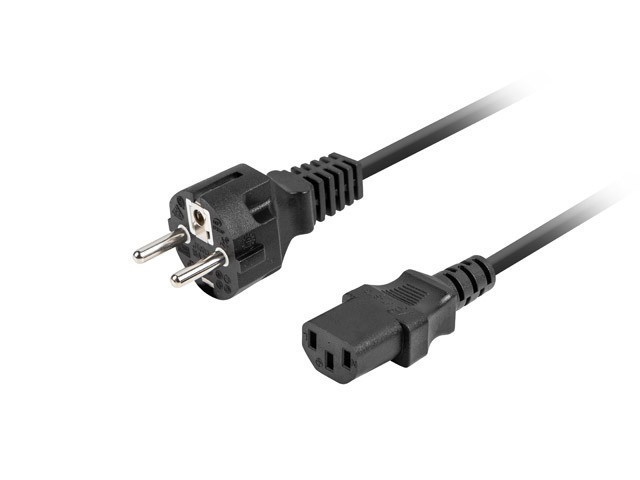 CABLU DE ALIMENTARE CEE 7/7->IEC 320 C13 2M VDE DREPT NEGRU LANBERG