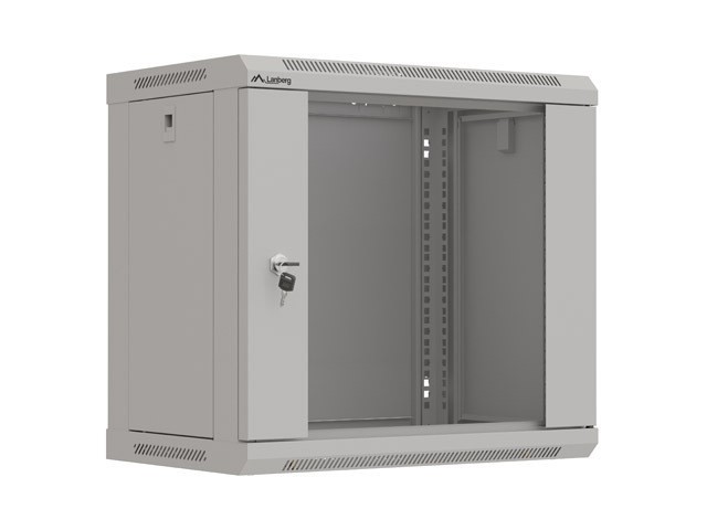 RACK DE INSTALARE 19" 9U 540X350 GRI CU UȘĂ DIN STICLĂ LANBERG (PACHET PLAT)