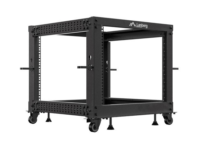 RACK DESCHIS 19" 9U 600X600-1100 REGLABIL NEGRU LANBERG