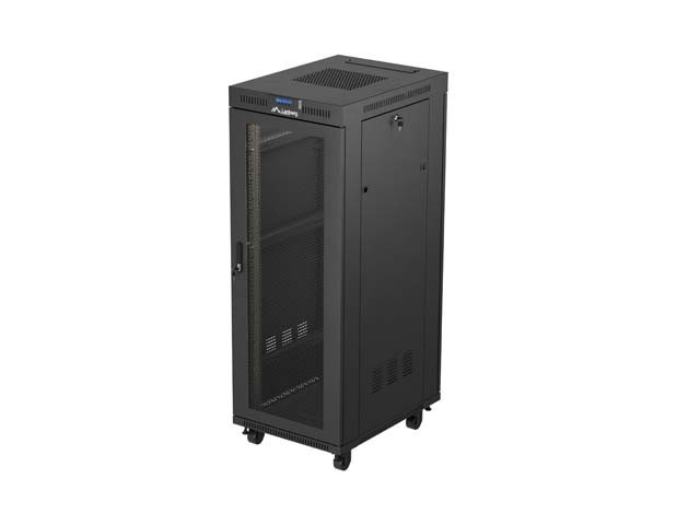 DULAP DE INSTALARE RACKMOUNT 19" 32U 600X800 NEGRU LCD PERFORAT UȘĂ LANBERG (PACHET PLAT)