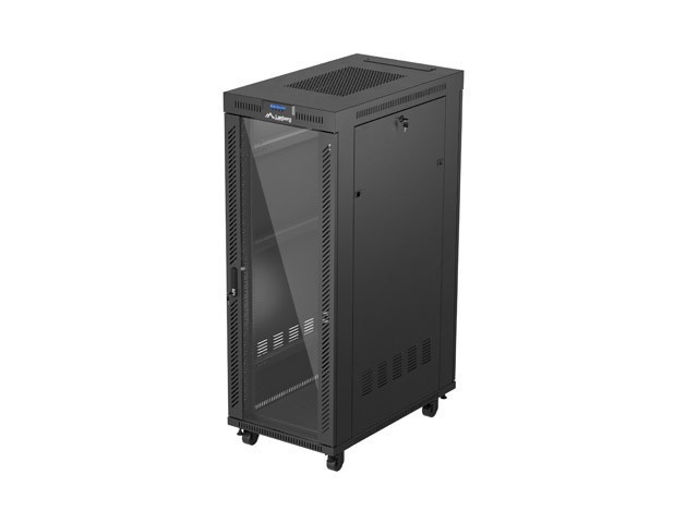 RACK DE INSTALARE 19" 32U 600X1000 NEGRU LANBERG LCD UȘĂ DE STICLĂ (PACHET PLAT)